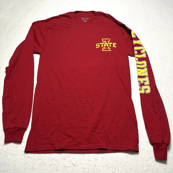 Iowa State Cyclones T-Shirt Champion Sports NCAA Long Sleeve Men's Small NWOT - Picture 3 of 10